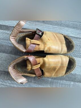 Naot Leather Open-Toe Sandals in Tan and Brown